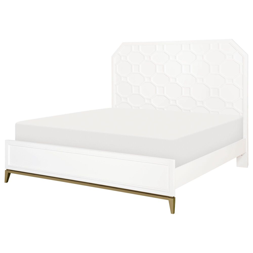 Legacy Classic Chelsea Queen Bed in White and Gold, , large