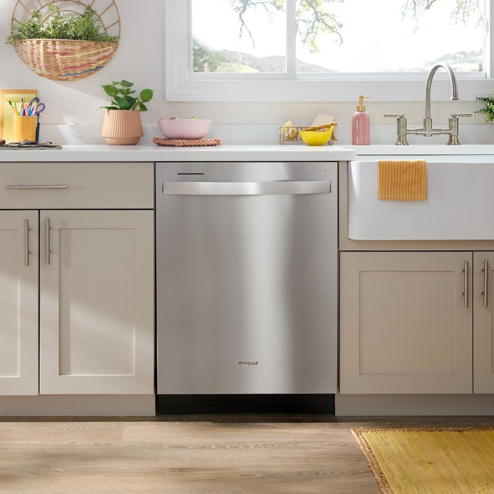 Whirlpool 24" Built-In Dishwasher with Spin and Load Rack and AI Intelligent Wash in Stainless Steel, , large