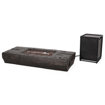 Noble House Costa Rectangular Propane Fire Pit in Brown and Black, , large