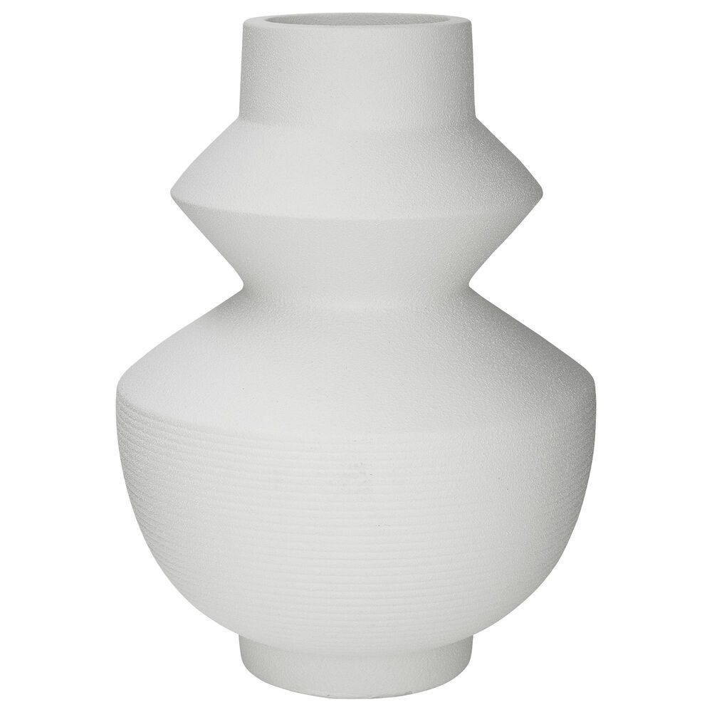 Ashley Naveen 12.75" Vase in Crisp White, , large
