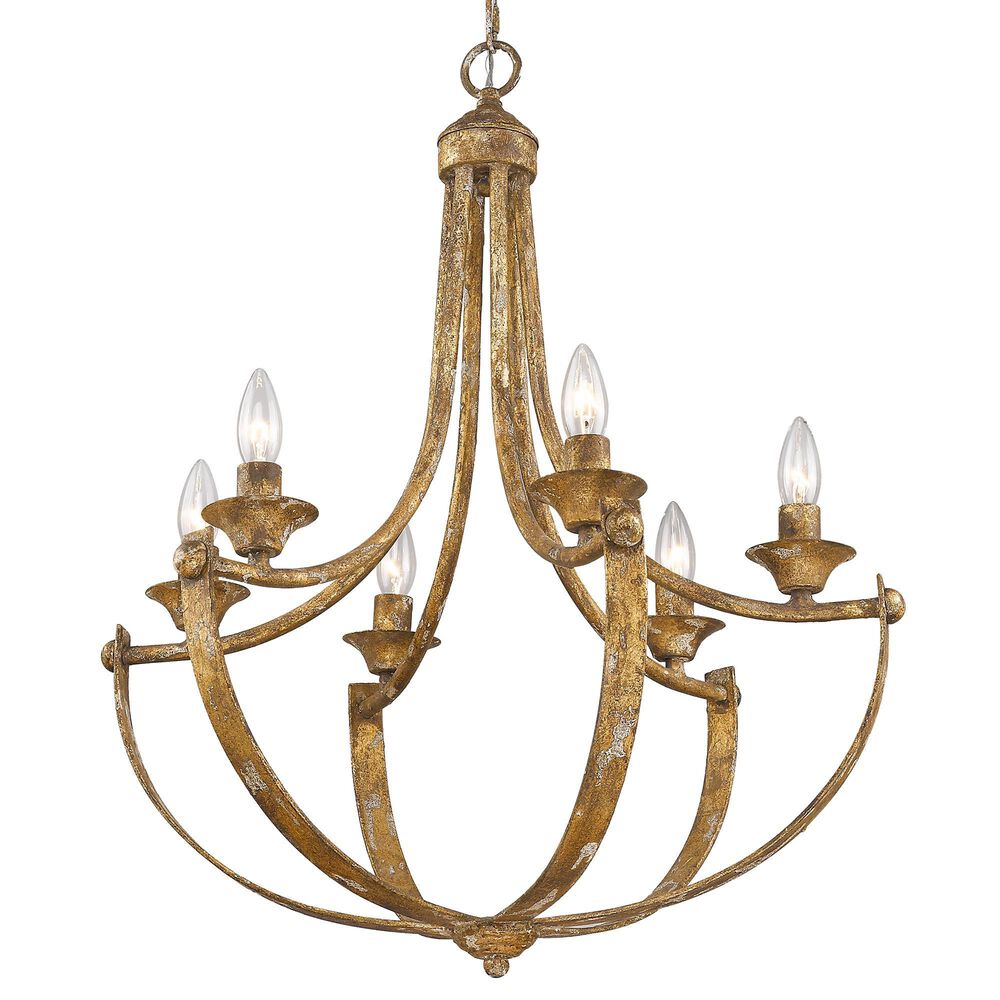 Golden Lighting Victoria 6-Light Chandelier in Heirloom Gold, , large