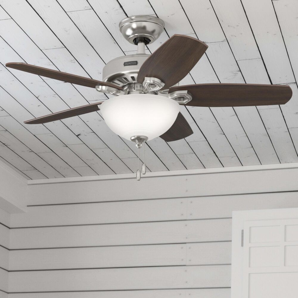 Hunter Builder 42&quot; Ceiling Fan with 2 Lights in Brushed Nickel, , large