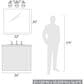 Golden Lighting Seaport 3-Light Bath Vanity in Matte Black, , large