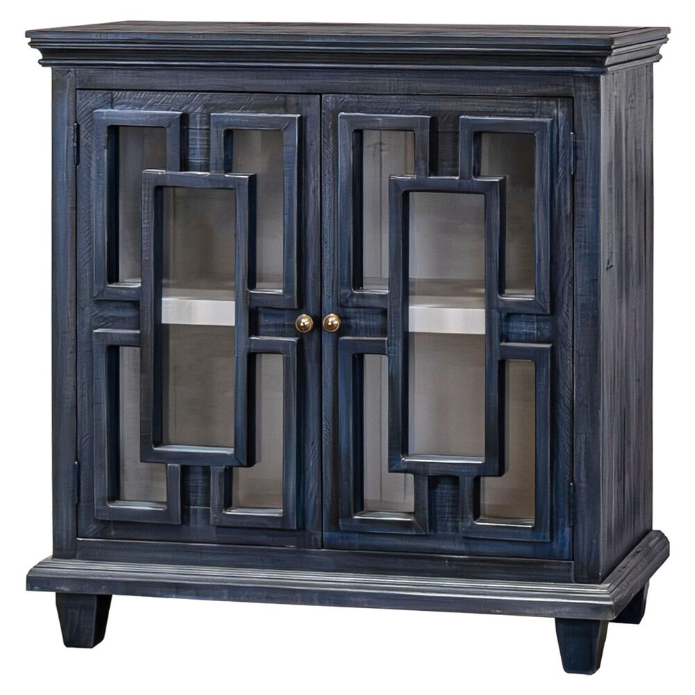 Rustic Root Rose 2-Door Console in Midnight Blue, , large