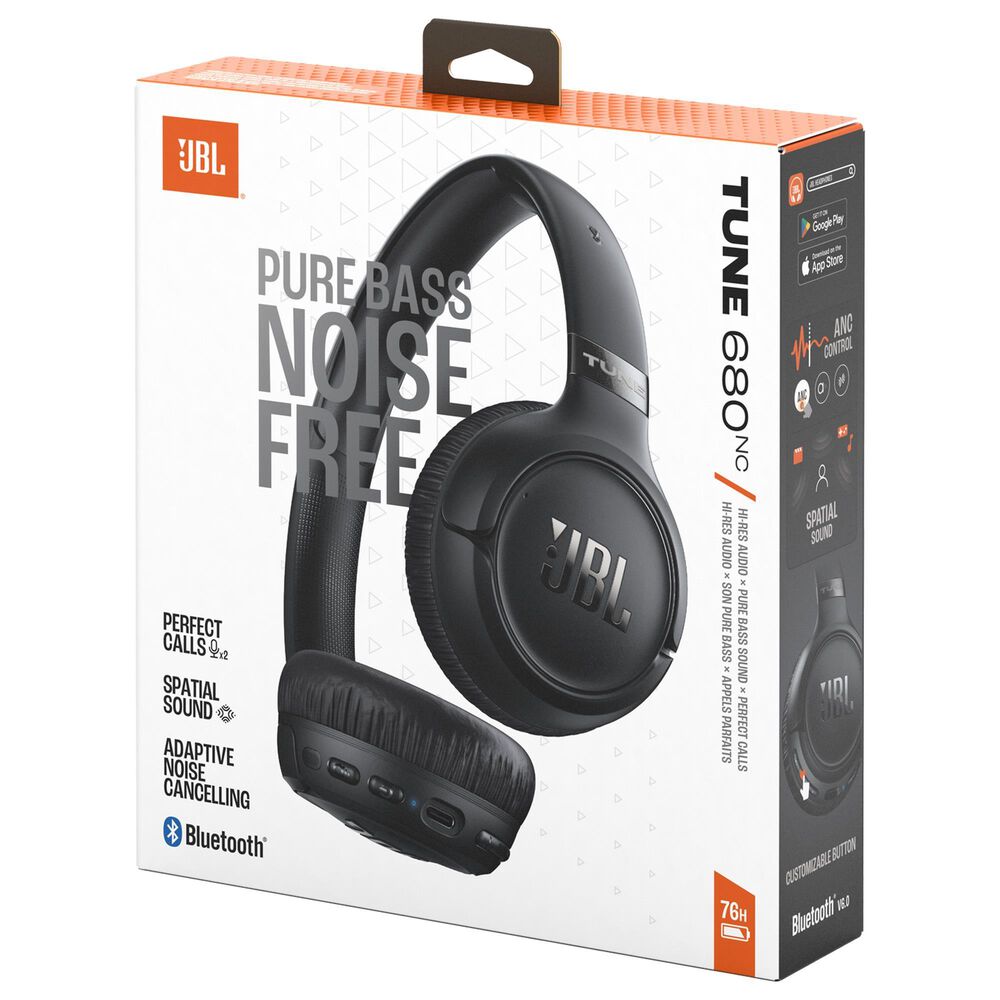 JBL Tune 680NC Wireless On-Ear Headphones in Black, , large