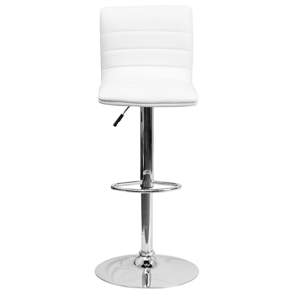 Flash Furniture Adjustable Barstool in White, , large