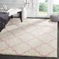Safavieh Dallas Shag SGD257P 3" x 5" Ivory and Light Pink Area Rug, , large