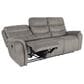 New Heritage Design Kamari Manual Reclining Sofa in Gray, , large