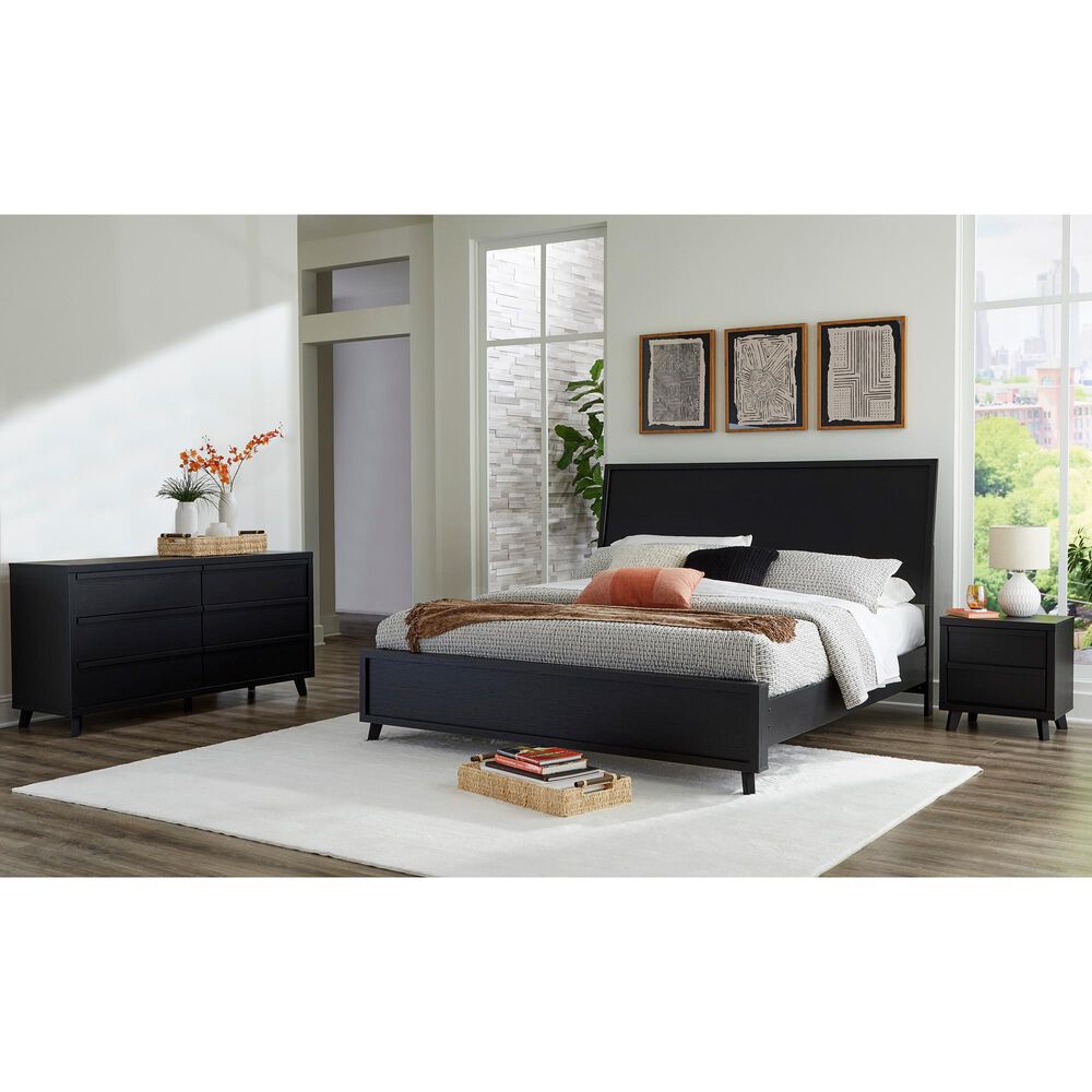 Ashley Danziar King Panel Headboard in Matte Black, , large