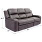 Oxford Furniture Power Reclining Sofa with Power Headrest and Drop Down Table in Cowboy Granite, , large