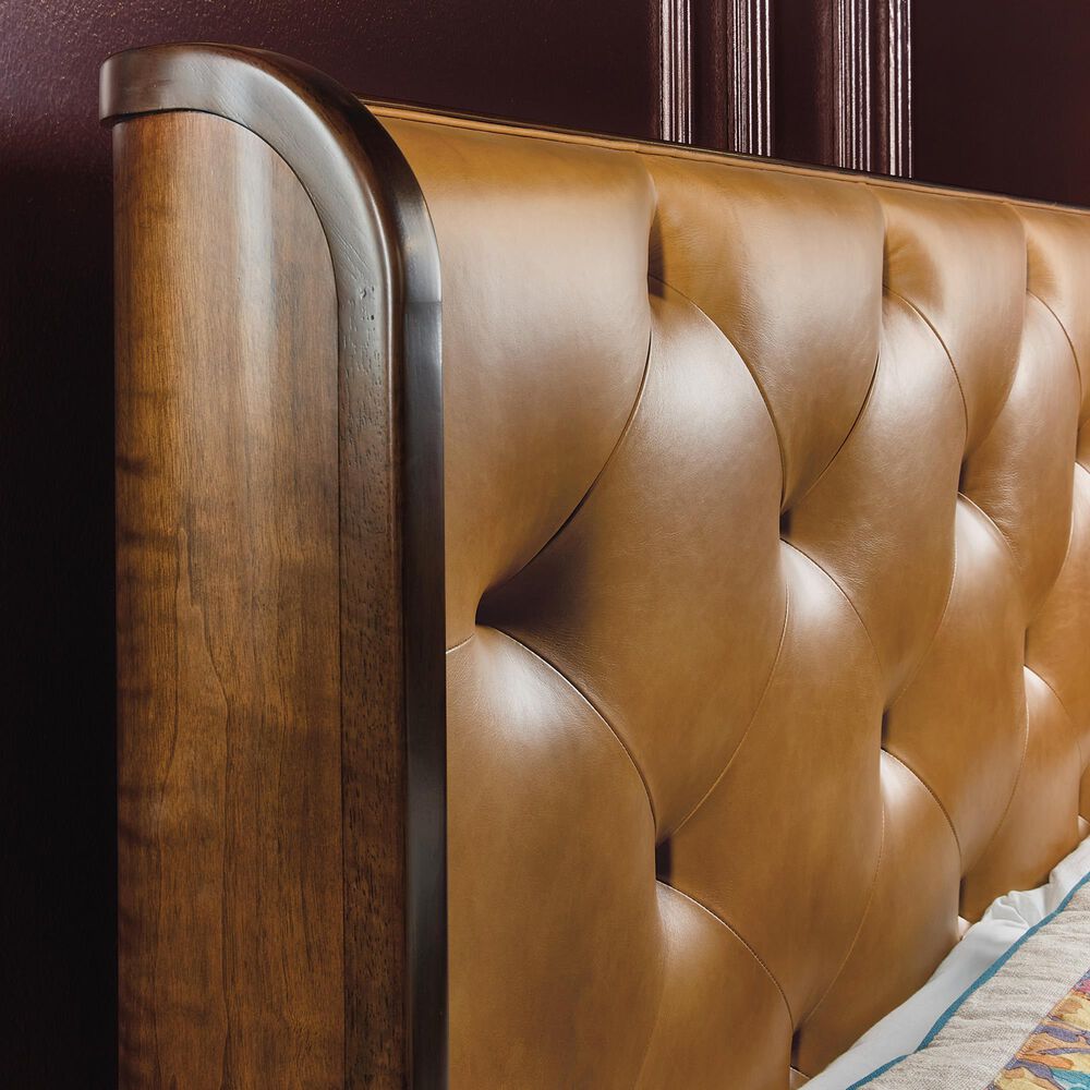 Hooker Furniture Archives King Wingback Bed in Classic Walnut, , large