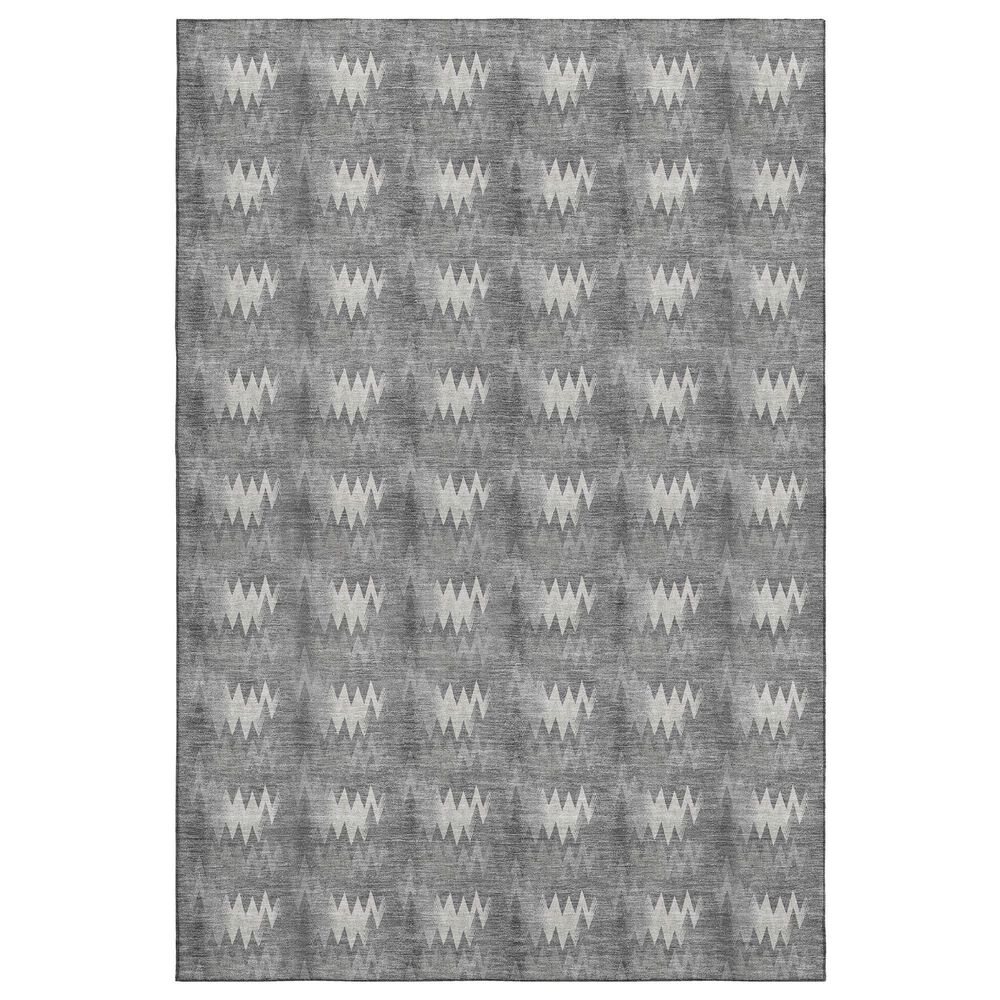 Dalyn Rug Company Soft Essentials Chevron Gray 9" x 12" Area Rug, , large