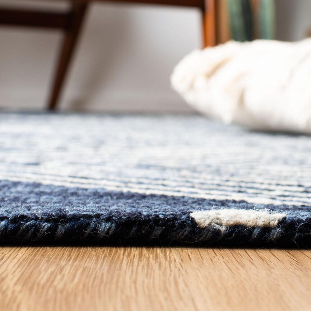 Safavieh Micro-Loop MLP171M 4&#39; x 6&#39; Blue and Ivory Area Rug, , large