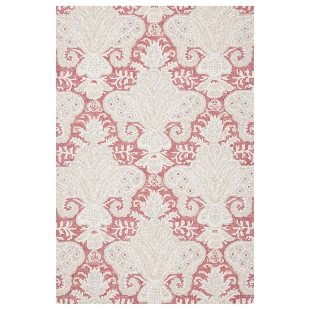 Safavieh Micro-Loop 4" x 6" Pink and Beige Area Rug, , large