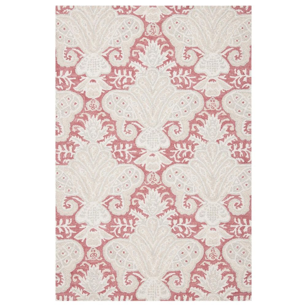 Safavieh Micro-Loop 4" x 6" Pink and Beige Area Rug, , large