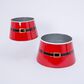 The Gerson Company 2-Piece Nesting Santa Belt Christmas Tree Base Set in Red, , large