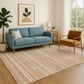 Dalyn Rug Company Soft Essentials Striped Copper 9" x 12" Indoor/Outdoor Area Rug, , large