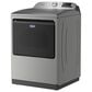 Maytag 5.2 Cu. Ft. Smart Pet Pro Top Load Agitator Washer and 7.4 Cu. Ft. Smart Gas Top Load Dryer Laundry Pair in Classic Silver, , large