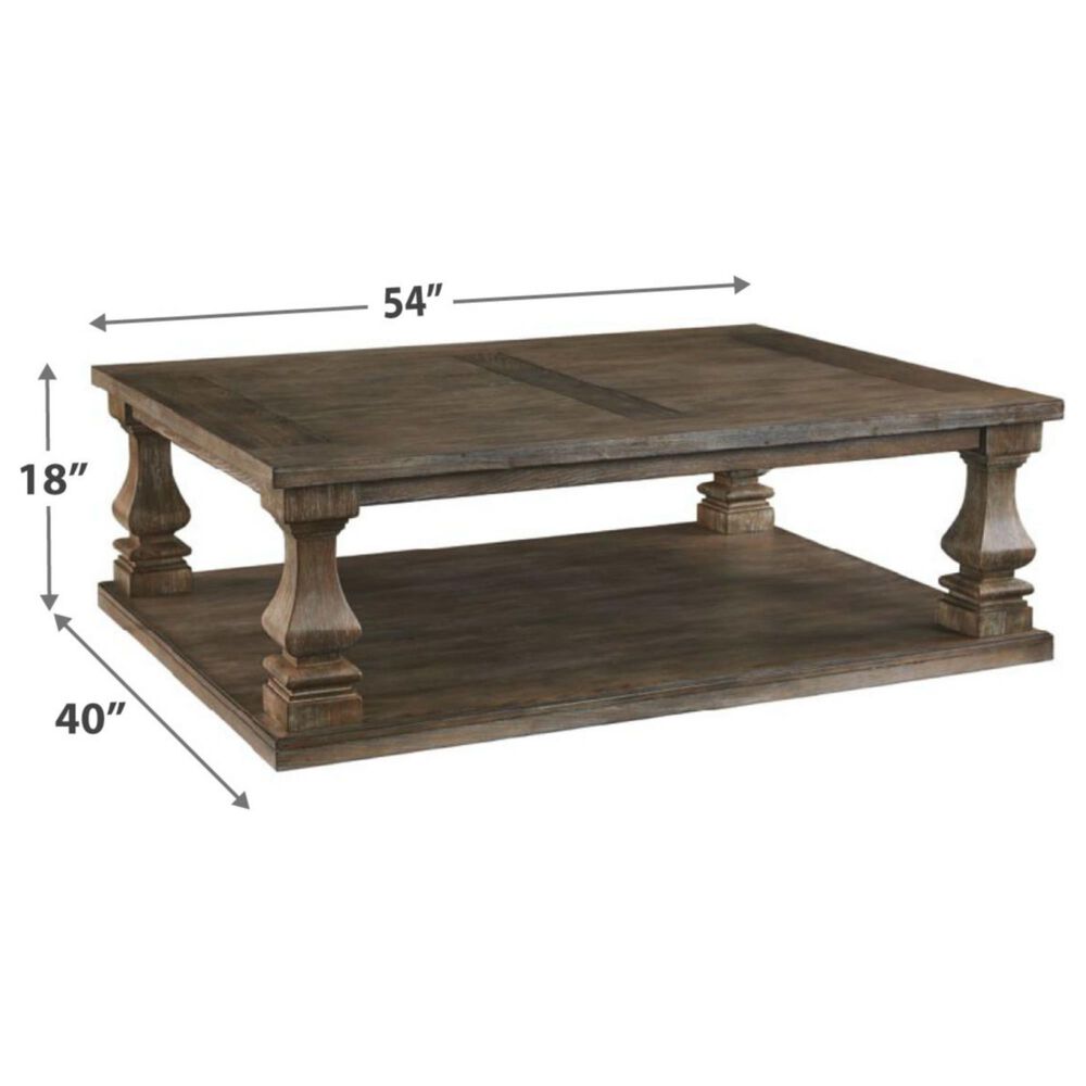 Ashley Johnelle Cocktail Table in Weathered Gray, , large