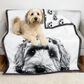 Pavilion Animal Antics Dog Royal Plush Blanket in White, , large