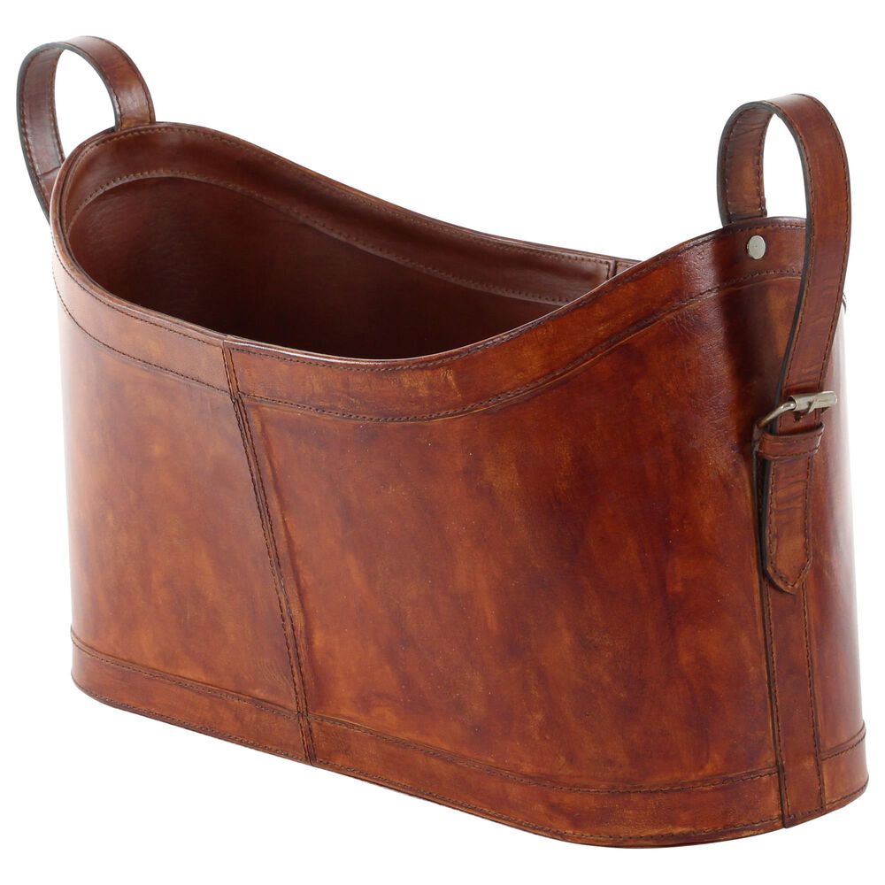 Maple and Jade 21" x 12" Magazine Holder in Brown, , large