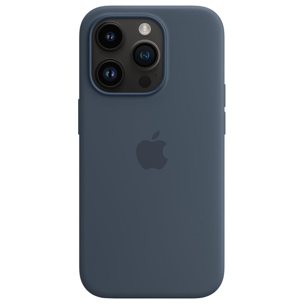 Apple Silicone Case with MagSafe for iPhone 14 Pro in Storm Blue, , large