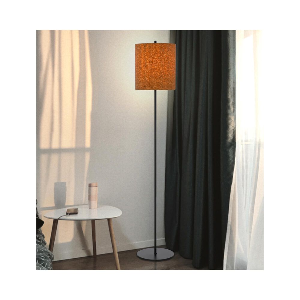 Cal Lighting Floor Lamp w/Cork Shade, , large