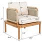 Hearth and Haven Outdoor Club Chairs with Teak Frame in Beige, , large