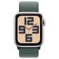Apple Watch SE GPS + Cellular 40mm Starlight Aluminum Case with Lake Green Sport Loop, , large