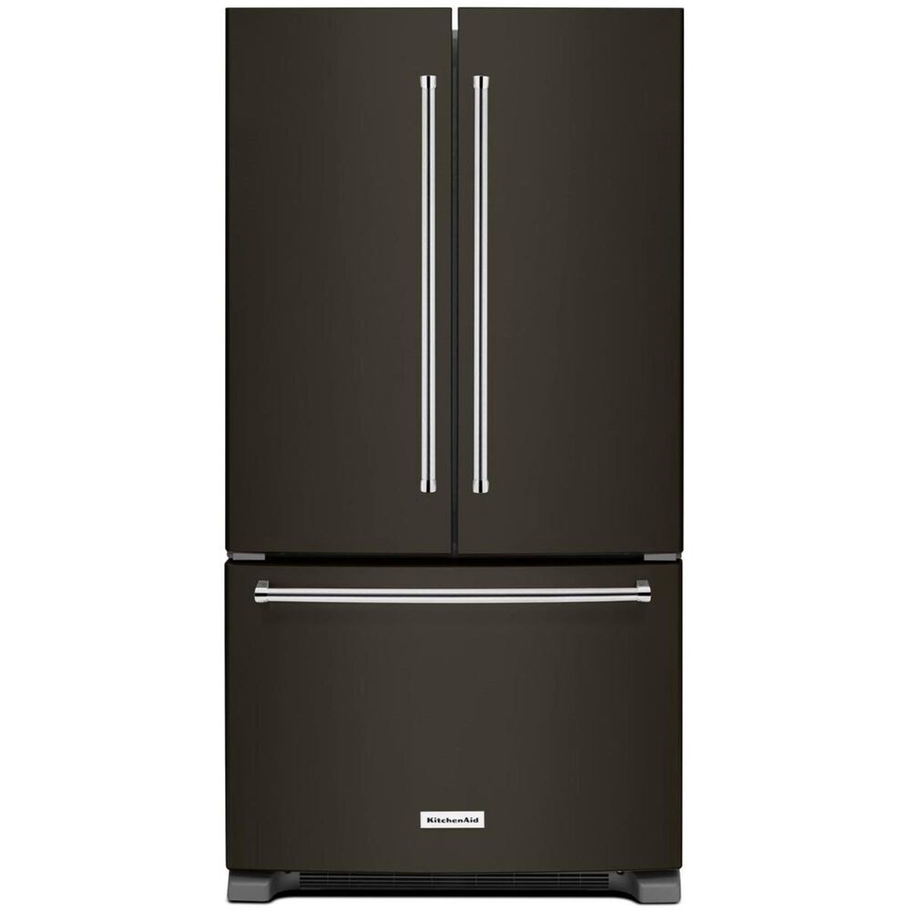 KitchenAid 25 Cu. Ft. 36" Wide Standard Depth French Door Refrigerator with Interior Dispense in Black Stainless, , large