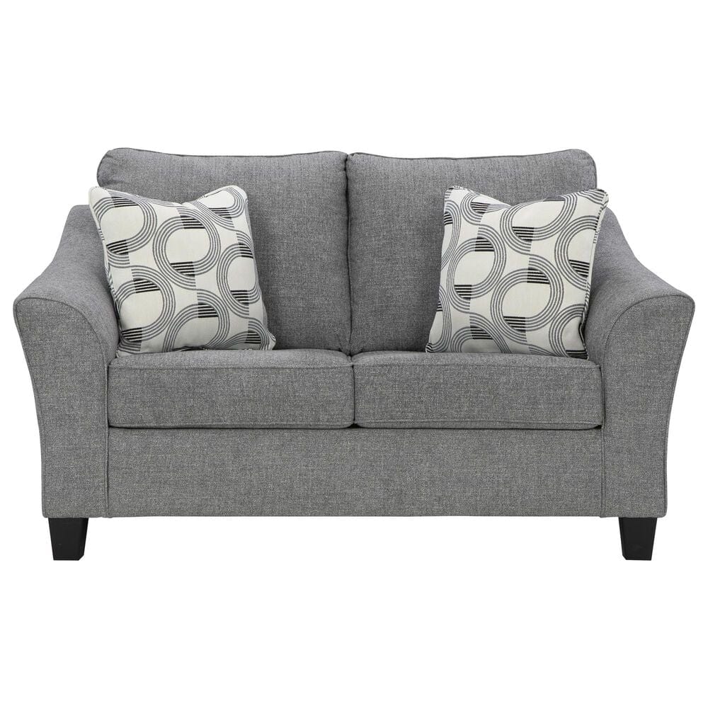 Ashley Mathonia Loveseat in Smoke, , large