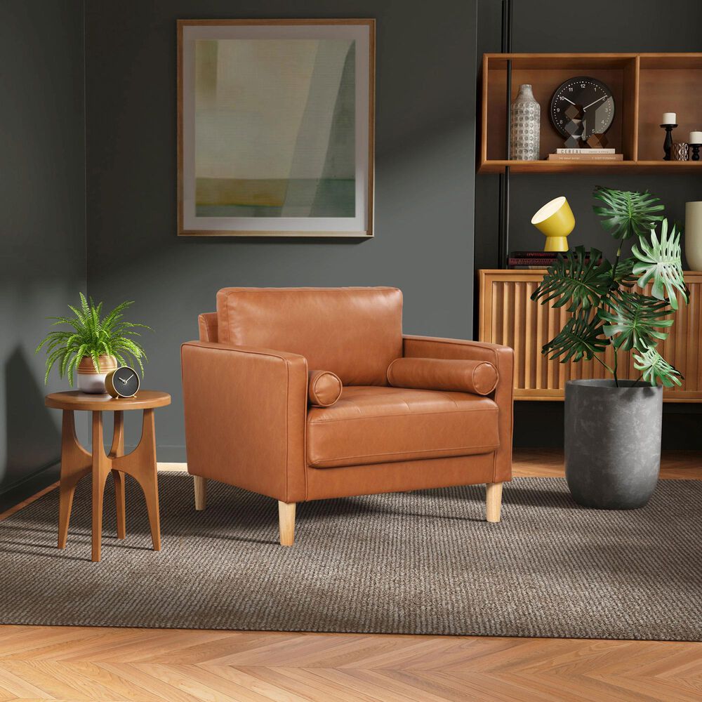 Lifestyle Solutions Langford Accent Chair in Caramel, , large