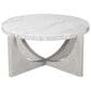 Bassett Mirror Gavin Round Cocktail Table in Driftwood and White, , large