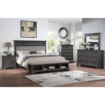 Frankfurt Furniture Prescott 4 Piece Queen Storage Bedroom Set in Gray Oak, , large