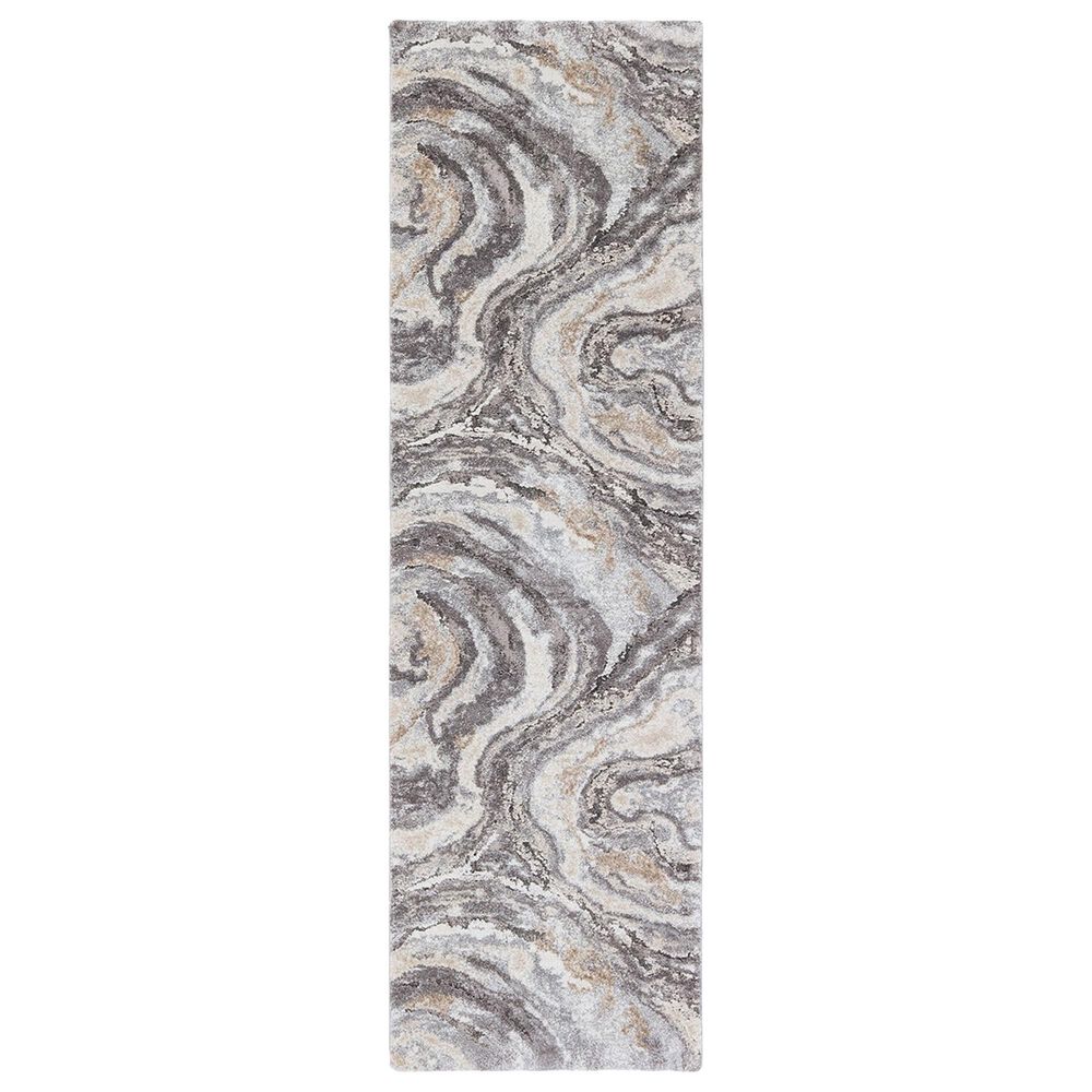 Jaipur Ferris Gatlin White Pepper and Cloud Dancer 3" x 10" Runner, , large