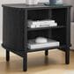 Modway Cadence Open 2 Shelves Nightstand in Black, , large