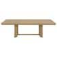 Emerald Home Furnishings Pacific Grove Trestle Dining Table in Sand Dune Brown - Table Only, , large