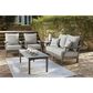 Signature Design by Ashley Visola Stationary Loveseat with Cushion in Gray, , large