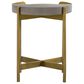 Blue River Dua End Table in Medium Gray and Antique Brass, , large