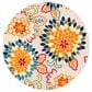 Safavieh Cabana 6"7" Round Ivory and Orange Area Performance Rug, , large