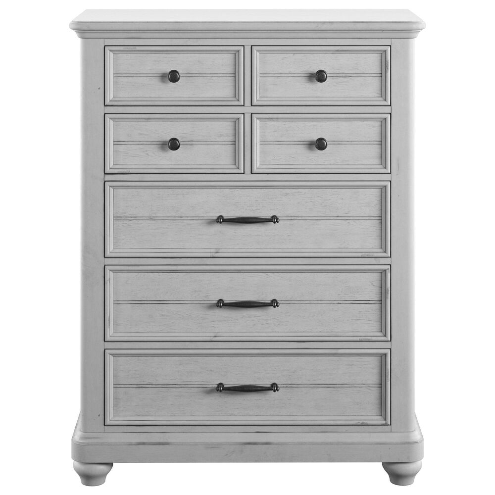 Emerald Home Furnishings New Haven 7-Drawer Chest in Oyster Shell, , large