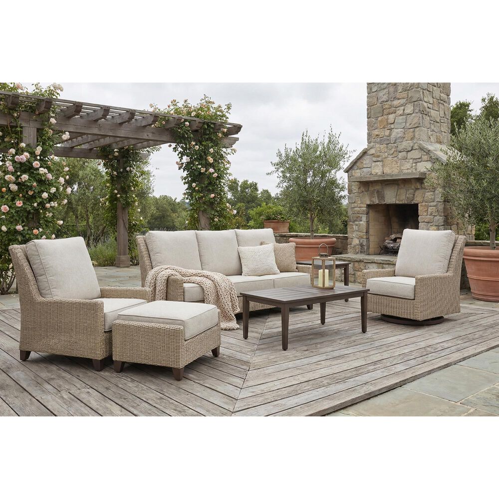 Slate and Company Bradenton 5-Piece Patio Conversation Set in Abigail Linen, , large