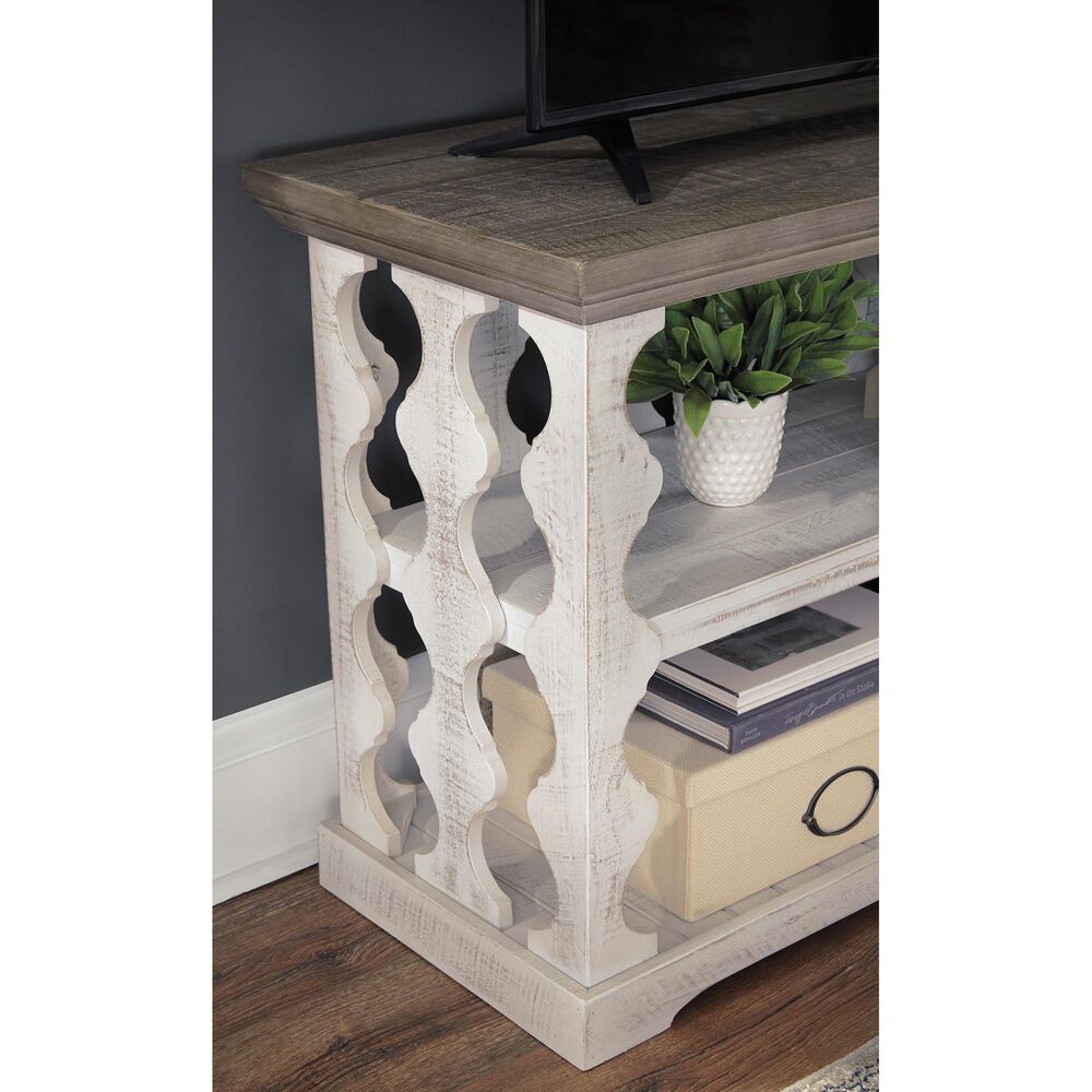 Ashley Havalance Console Sofa Table in Weathered Gray and Vintage White, , large