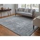 Feizy Eastfield 69A5F 9" x 12" Blue and Silver Area Rug, , large