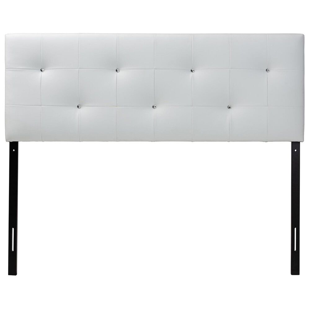 Baxton Studio Dalini Queen Panel Headboard in White, , large