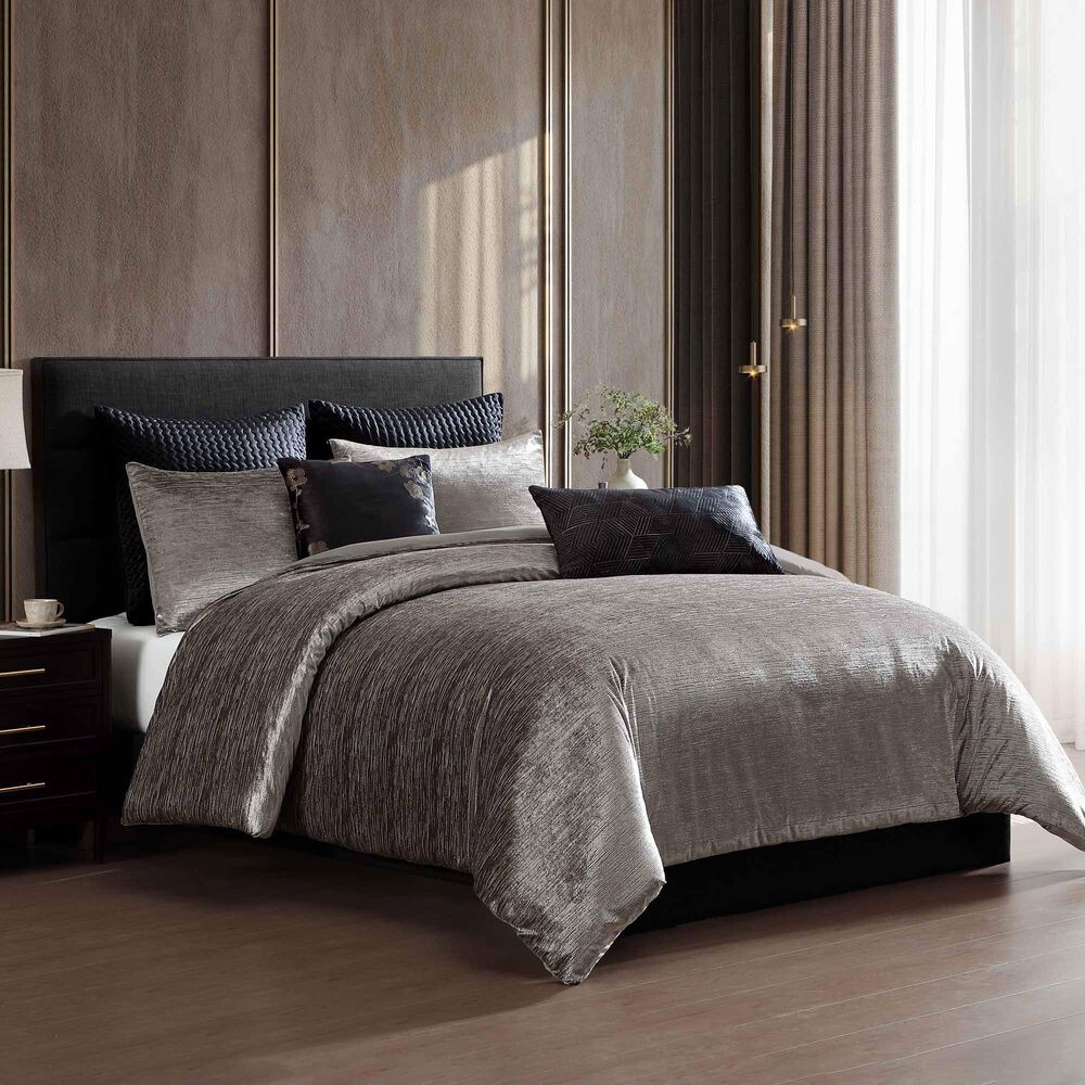 Hallmart Collectibles Shirley 8-Piece Queen Comforter Set in Silver, , large