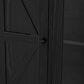 HOMLUX 53" Kitchen Island with Two Tempered Glass Cabinet Door in Black, , large