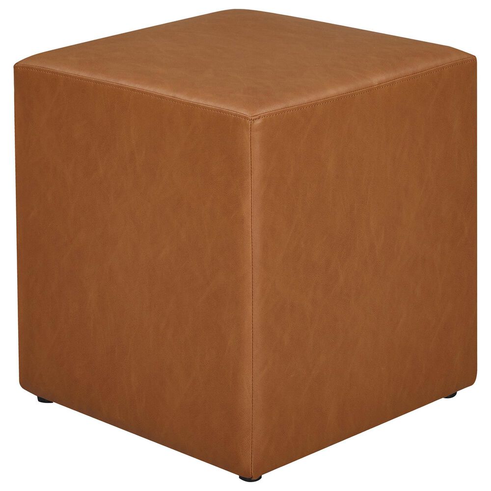 Lifestyle Solutions Grady Square Ottoman in Caramel, , large