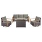 Sunwell Garden 4-Piece Patio Fire Pit Set in Gray, , large