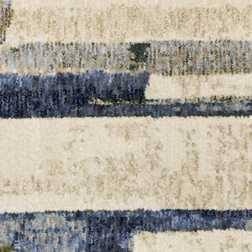 Oriental Weavers Tisdell TIS01 Blue and Green 2'3" x 7'6" Runner, , large